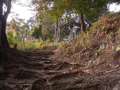 源氏山への登山道